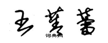 朱錫榮王菁蕾草書個性簽名怎么寫