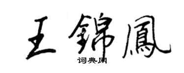 王正良王錦鳳行書個性簽名怎么寫