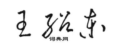 駱恆光王紹東草書個性簽名怎么寫