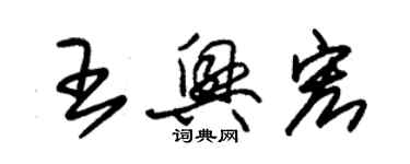 朱錫榮王興宏草書個性簽名怎么寫