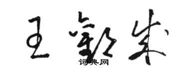 駱恆光王歡成草書個性簽名怎么寫