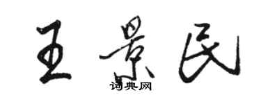 駱恆光王景民行書個性簽名怎么寫