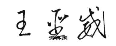 駱恆光王聖威草書個性簽名怎么寫