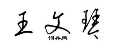 梁錦英王文琴草書個性簽名怎么寫