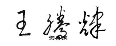 駱恆光王騰輝草書個性簽名怎么寫