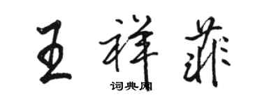 駱恆光王祥菲行書個性簽名怎么寫