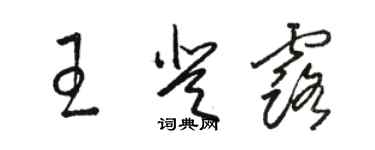 駱恆光王登露草書個性簽名怎么寫