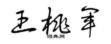 曾慶福王桃軍草書個性簽名怎么寫