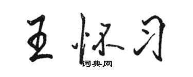 駱恆光王懷習行書個性簽名怎么寫