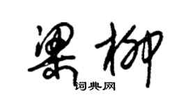 朱錫榮梁柳草書個性簽名怎么寫