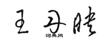 駱恆光王丹映草書個性簽名怎么寫