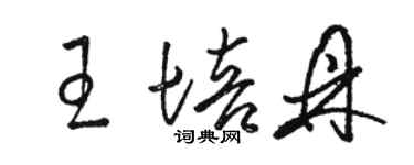 駱恆光王培鼎草書個性簽名怎么寫