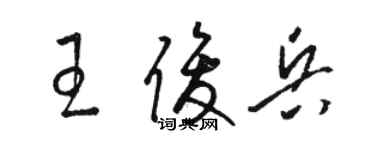 駱恆光王俊兵草書個性簽名怎么寫