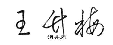 駱恆光王竹梅草書個性簽名怎么寫