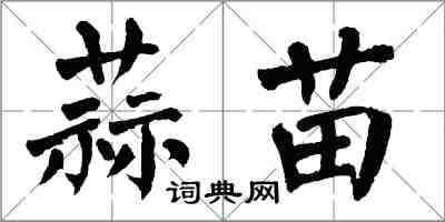 翁闓運蒜苗楷書怎么寫