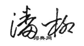 駱恆光潘柳草書個性簽名怎么寫