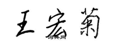 王正良王宏菊行書個性簽名怎么寫