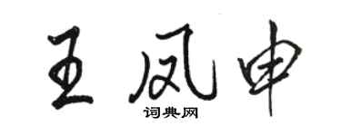 駱恆光王鳳申行書個性簽名怎么寫