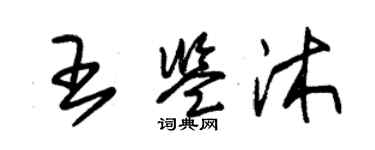 朱錫榮王鑑沐草書個性簽名怎么寫