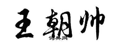 胡問遂王朝帥行書個性簽名怎么寫