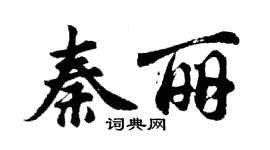 胡問遂秦麗行書個性簽名怎么寫