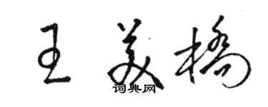 駱恆光王美橋草書個性簽名怎么寫