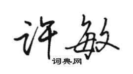 駱恆光許敏行書個性簽名怎么寫