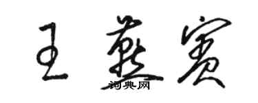 駱恆光王燕賓草書個性簽名怎么寫