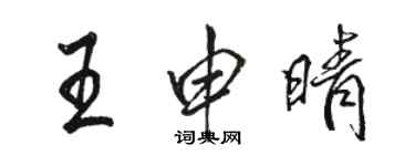 駱恆光王申晴行書個性簽名怎么寫