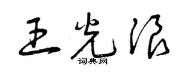 曾慶福王光浪草書個性簽名怎么寫