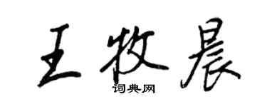 王正良王牧晨行書個性簽名怎么寫