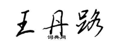 王正良王丹路行書個性簽名怎么寫