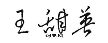 駱恆光王甜英草書個性簽名怎么寫