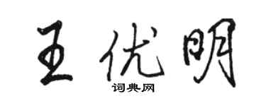 駱恆光王優明行書個性簽名怎么寫