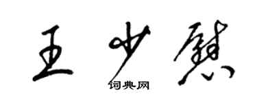 梁錦英王少慰草書個性簽名怎么寫