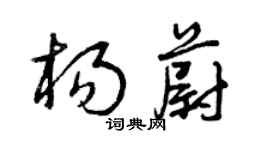曾慶福楊蔚草書個性簽名怎么寫