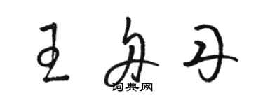 駱恆光王舟丹草書個性簽名怎么寫