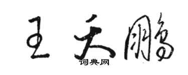 駱恆光王夭鵬草書個性簽名怎么寫