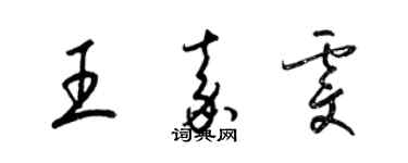 梁錦英王嘉雯草書個性簽名怎么寫