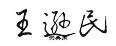 駱恆光王遜民行書個性簽名怎么寫