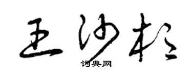 曾慶福王沙杉草書個性簽名怎么寫