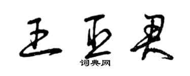 曾慶福王臣君草書個性簽名怎么寫