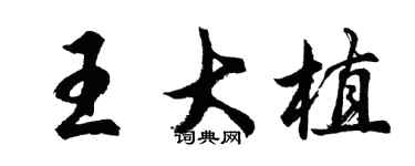 胡問遂王大植行書個性簽名怎么寫