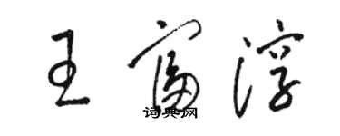 駱恆光王富淳草書個性簽名怎么寫