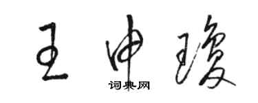 駱恆光王申瓊草書個性簽名怎么寫