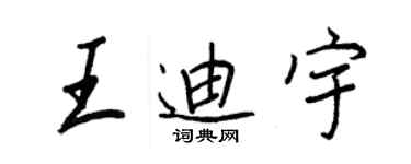 王正良王迪宇行書個性簽名怎么寫