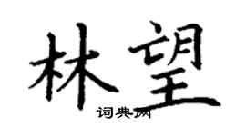 丁謙林望楷書個性簽名怎么寫