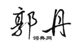 駱恆光郭丹行書個性簽名怎么寫