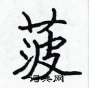 張標寫的硬筆楷書菠