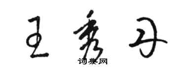駱恆光王秀丹草書個性簽名怎么寫